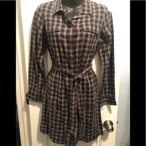 Banana Republic Black plaid shirt dress